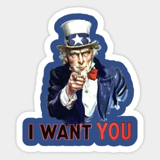 I Want You Sticker